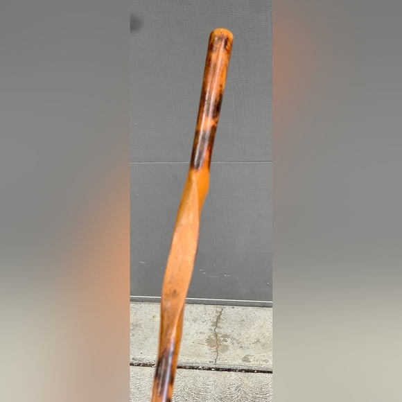 19th Century Antique Twisted Burley Wood Swagger Stick Cane Shillelagh Cudgel - Picture 12 of 14